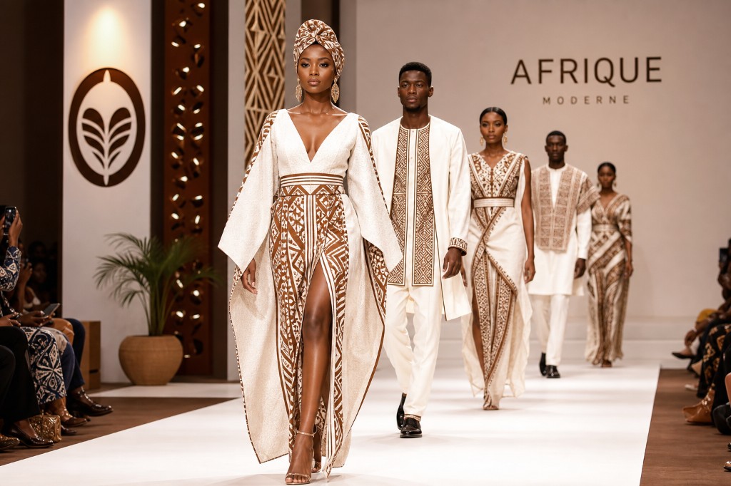 Creation textile et silhouettes de mode africaine